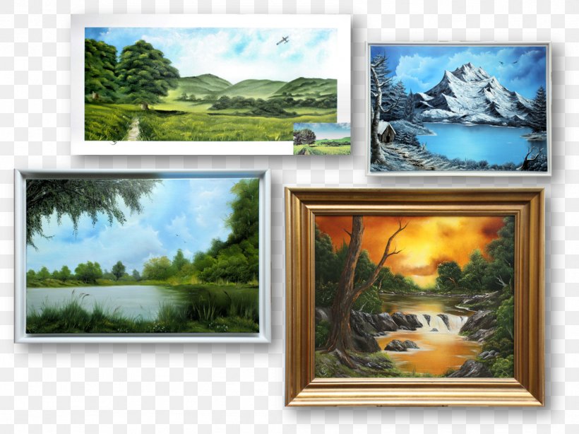Painting Landscape Nature Desktop Wallpaper Picture Frames, PNG, 1374x1029px, Painting, Collage, Computer, Landscape, Nature Download Free