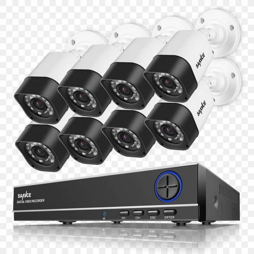 Digital Video Recorders Closed-circuit Television 720p Wireless Security Camera IP Camera, PNG, 1500x1500px, Digital Video Recorders, Camera, Closedcircuit Television, Computer Monitors, Electronics Download Free