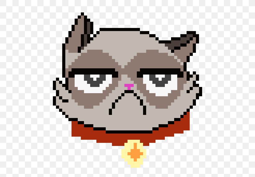 Grumpy Cat Pixel Art Bead Pattern, PNG, 620x570px, Cat, Art, Bead, Craft, Crossstitch Download Free