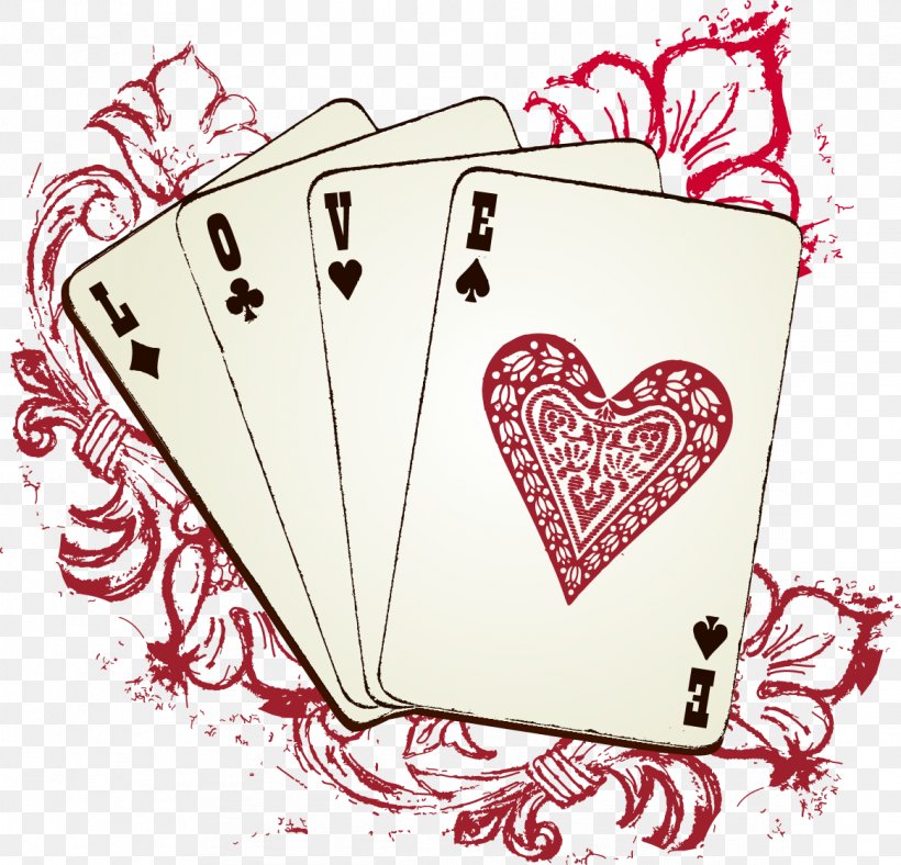 Playing Card Royalty-free Euclidean Vector, PNG, 1163x1119px, Watercolor, Cartoon, Flower, Frame, Heart Download Free
