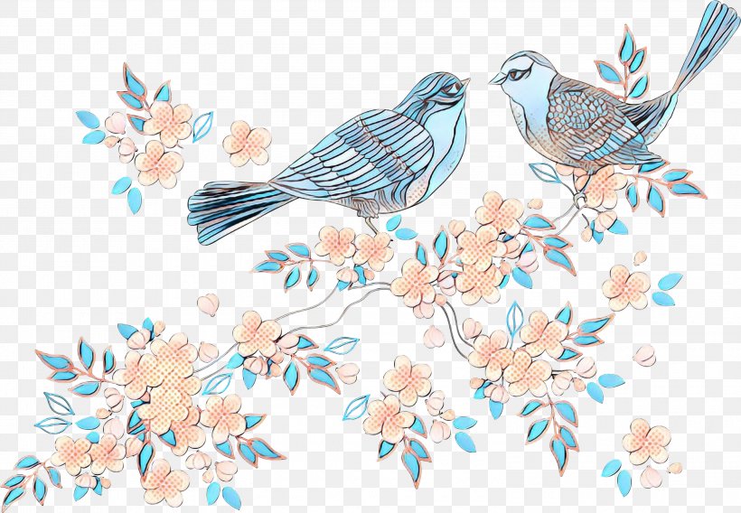 Watercolor Retro, PNG, 3000x2081px, Pop Art, Bird, Bluebird, Branch, Color Download Free