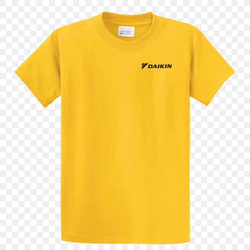 T-shirt Clothing Yellow Crew Neck, PNG, 1024x1024px, Tshirt, Active Shirt, Brand, Clothing, Collar Download Free