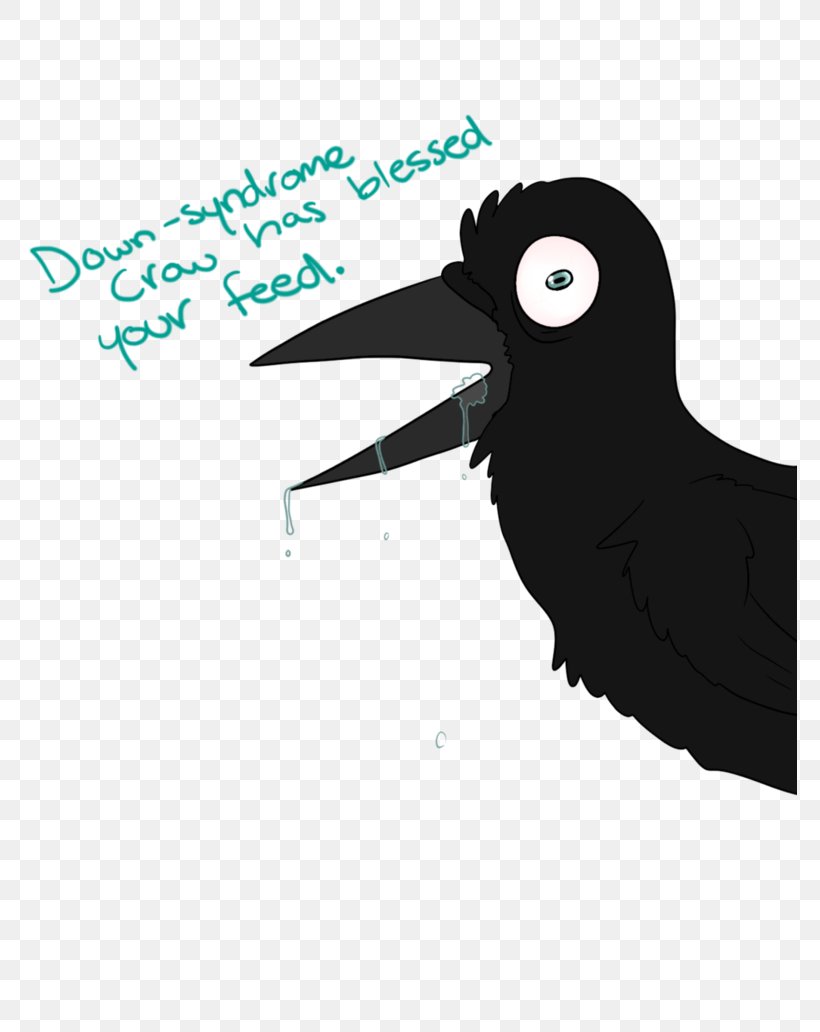 Down Syndrome Drawing Crow DeviantArt, PNG, 774x1032px, Syndrome, Art, Beak, Bird, Black And White Download Free