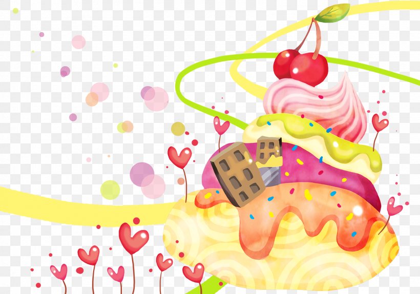 Ice Cream Torte Dessert Animation Desktop Wallpaper, PNG, 1600x1120px, Ice Cream, Animation, Art, Buttercream, Cake Download Free
