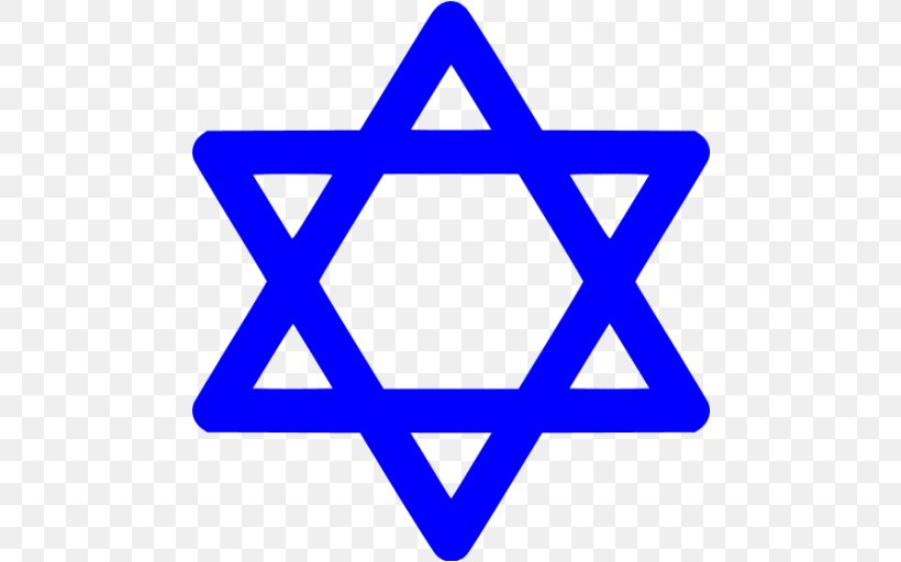Star Of David Judaism Jewish Symbolism Illustration, PNG, 512x512px, Star Of David, Area, Blue, Brand, David Download Free