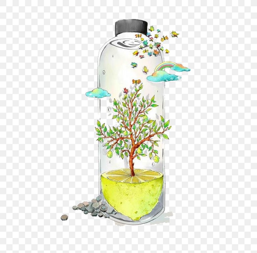 Bottle Painting Fukei Illustration, PNG, 600x808px, Bottle, Cartoon, Cup, Drawing, Drinkware Download Free