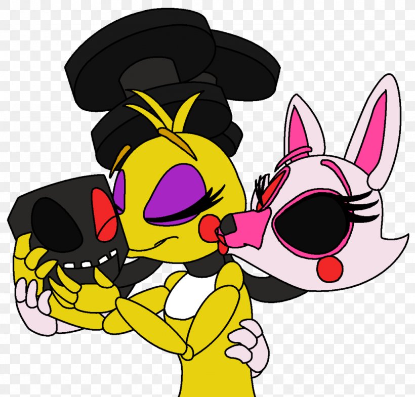 Five Nights At Freddy's 2 Kiss Five Nights At Freddy's: Sister Location Five Nights At Freddy's 3 Five Nights At Freddy's 4, PNG, 1024x981px, Five Nights At Freddy S 2, Art, Carnivoran, Cartoon, Cheek Kissing Download Free