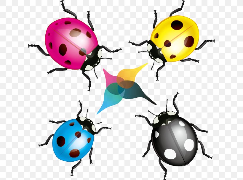 Ladybird Clip Art, PNG, 630x608px, Ladybird, Artwork, Beetle, Cmyk Color Model, Coccinella Septempunctata Download Free