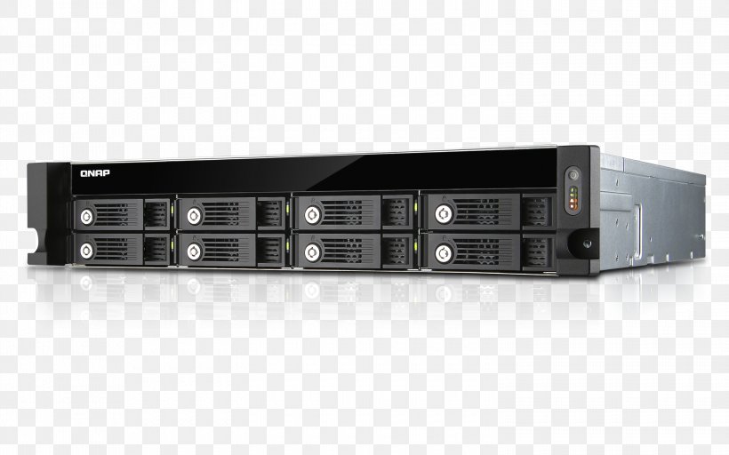 QNAP TVS-871U-RP Network Storage Systems QNAP TVS-871 NAS Server, PNG, 3000x1875px, Qnap Tvs871urp, Audio Receiver, Central Processing Unit, Data Storage, Disk Array Download Free