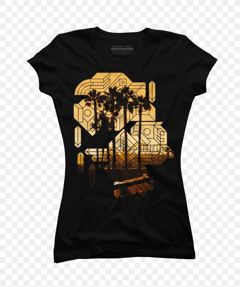 T-shirt Santa Monica Pier Sleeve Font, PNG, 1500x1800px, Tshirt, Black, Black M, Brand, Clothing Download Free