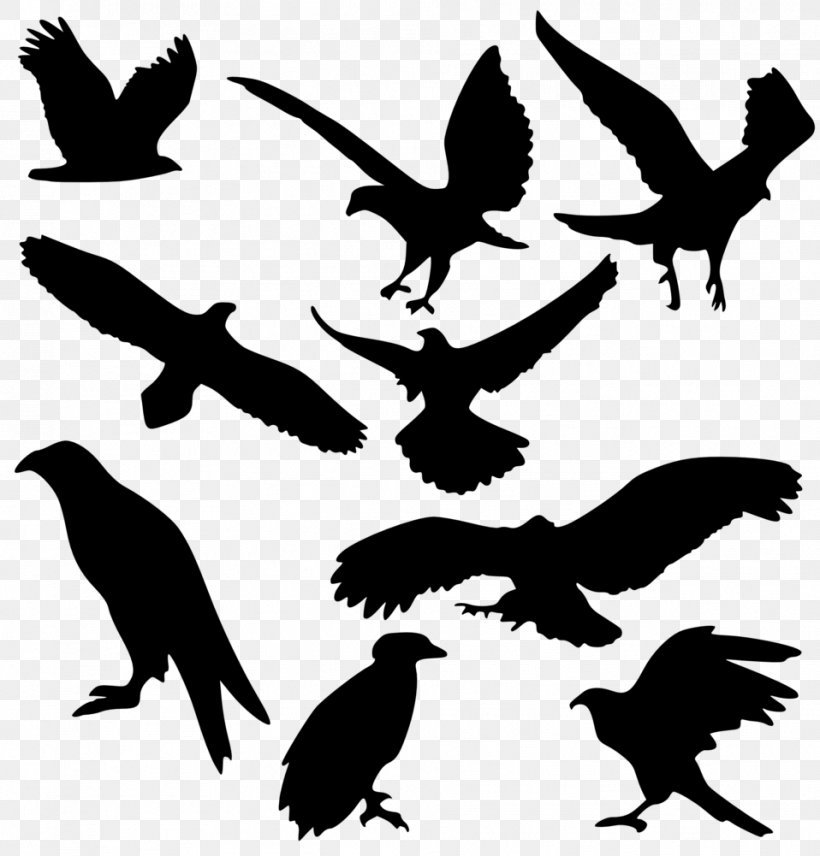Bird Silhouette Clip Art, PNG, 958x1001px, Bird, Art, Beak, Bird Flight, Black And White Download Free
