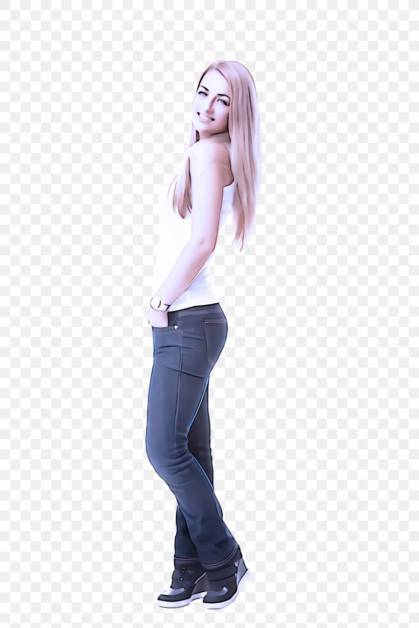 Hair Clothing Jeans Standing Blond, PNG, 1632x2448px, Hair, Arm, Blond, Clothing, Denim Download Free