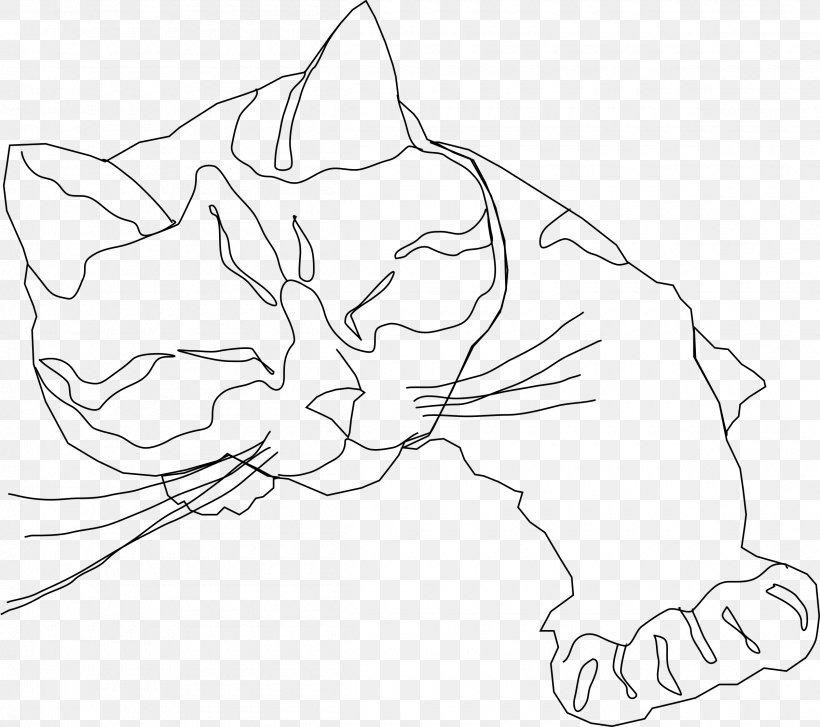 Cat Line Art Drawing Clip Art, PNG, 2400x2129px, Watercolor, Cartoon, Flower, Frame, Heart Download Free