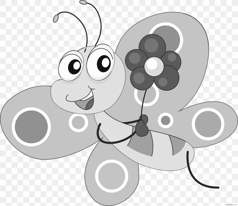 Butterfly Clip Art Cartoon Image Insect, PNG, 2400x2081px, Butterfly, Black And White, Cartoon, Drawing, Illustrator Download Free