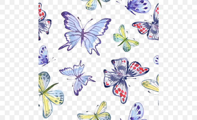 Creative Butterfly, PNG, 500x500px, Watercolor, Cartoon, Flower, Frame, Heart Download Free