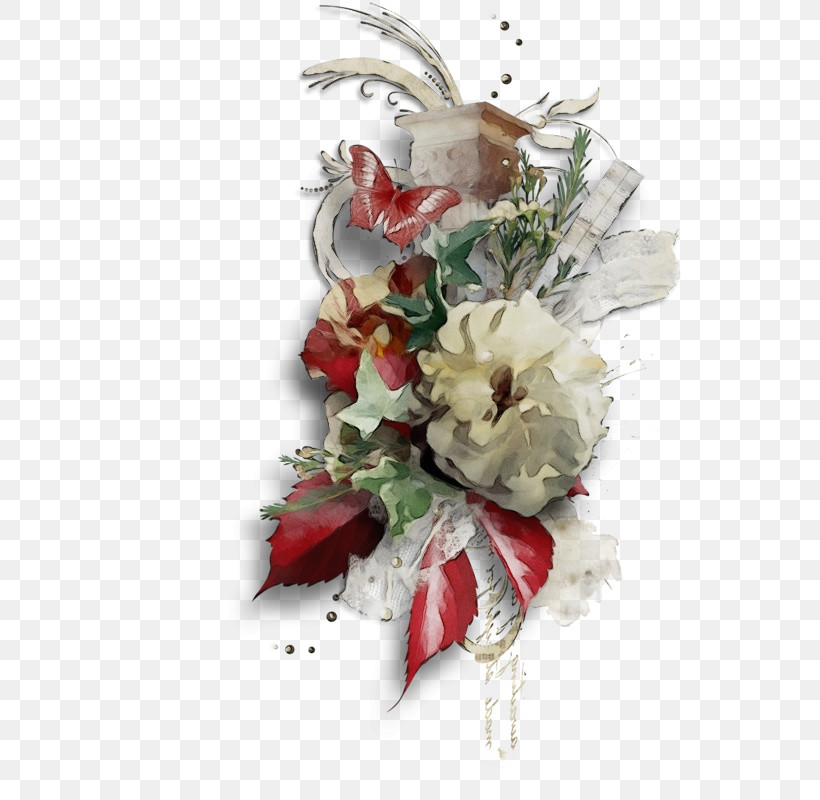 Floral Design, PNG, 548x800px, Watercolor, Artificial Flower, Bauble, Christmas Day, Christmas Ornament M Download Free
