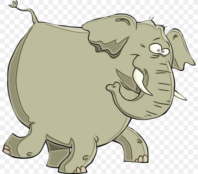 Indian Elephant, PNG, 800x721px, Watercolor, African Elephant, Animal, Cartoon, Dog Download Free