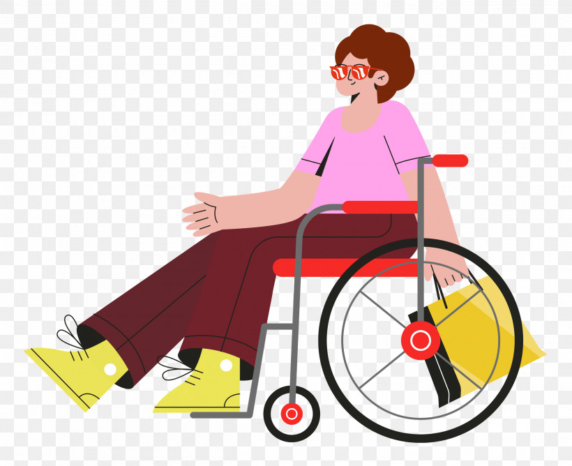 Sitting On Wheelchair Wheelchair Sitting, PNG, 2500x2039px, Wheelchair, Beautym, Behavior, Cartoon, Chair Download Free