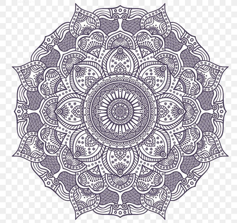 Mandala Drawing Pattern, PNG, 812x772px, Mandala, Area, Creative Market, Doily, Doodle Download Free