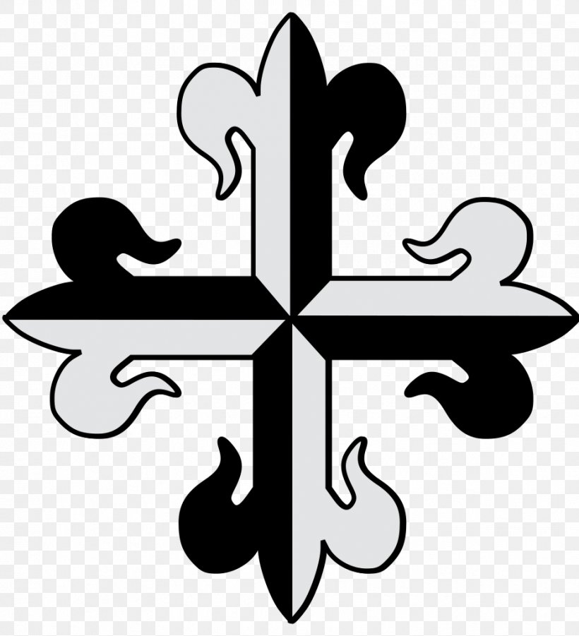Crosses In Heraldry Croce Domenicana, PNG, 931x1024px, Cross, Artwork, Black And White, Cdr, Croce Domenicana Download Free