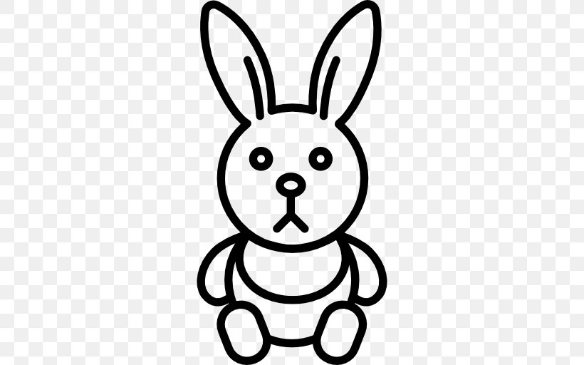 Domestic Rabbit Hare Clip Art, PNG, 512x512px, Domestic Rabbit, Black, Black And White, Hare, Line Art Download Free