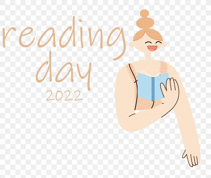 Logo Cartoon Skin Sitting Happiness, PNG, 3000x2533px, Reading Day, Cartoon, Happiness, Logo, Paint Download Free