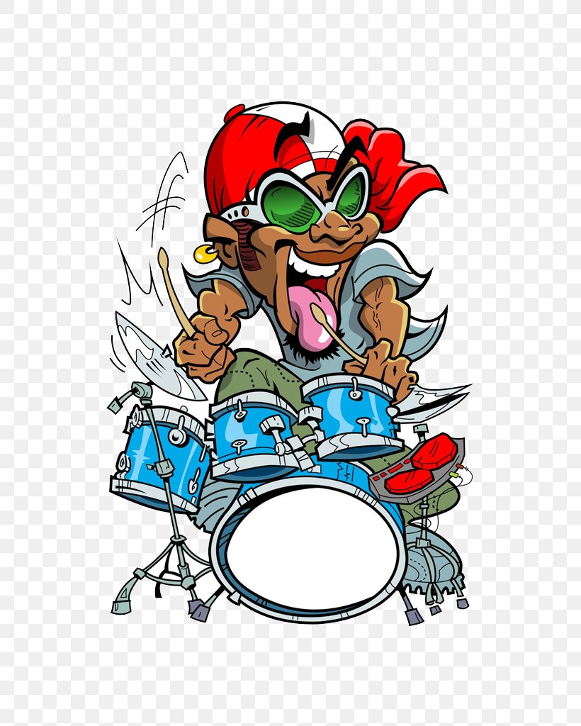 Drummer Cartoon Royalty-free, PNG, 725x1024px, Watercolor, Cartoon, Flower, Frame, Heart Download Free