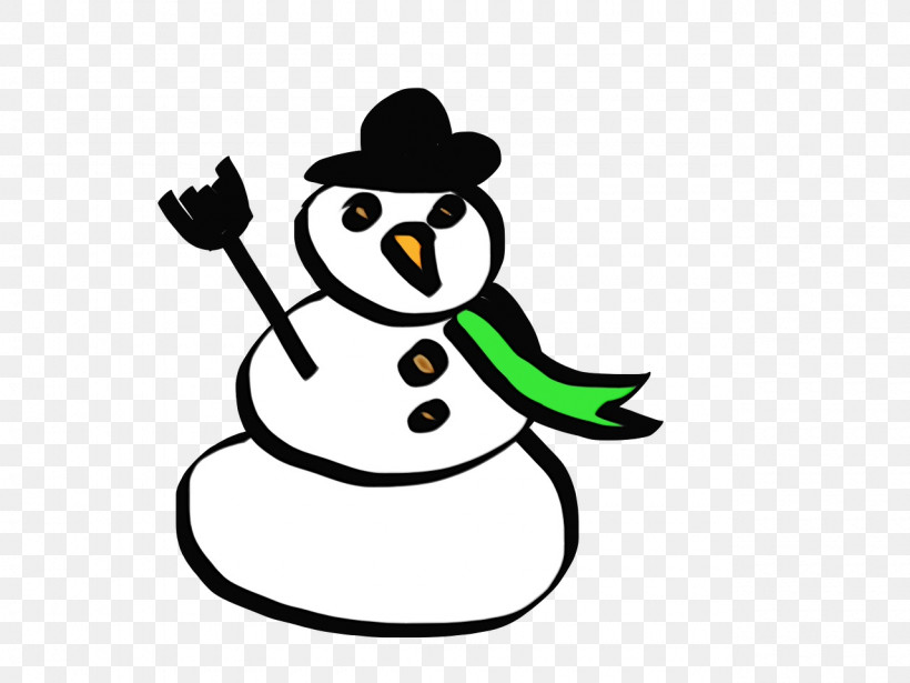 Snowman, PNG, 1280x960px, Watercolor, Cartoon, Line, Line Art, Paint Download Free