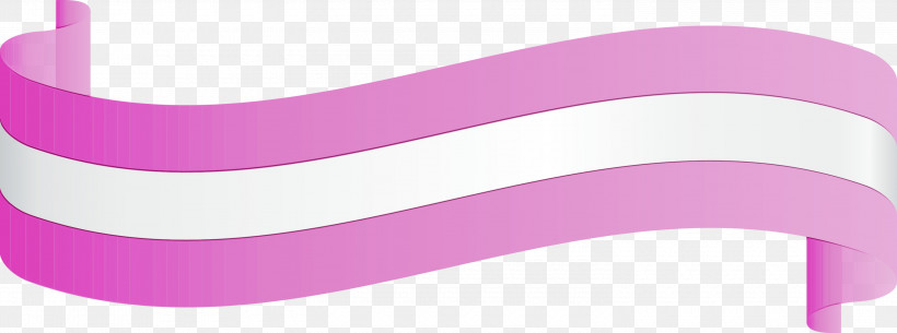 Pink Violet Purple Line Magenta, PNG, 3000x1117px, Ribbon, Line, Magenta, Paint, Pink Download Free