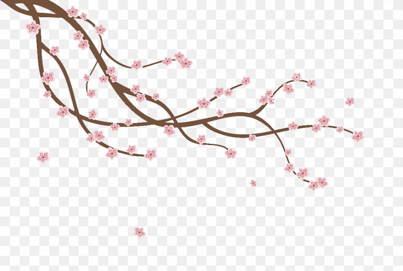 Cherry Blossom Branch Illustration, PNG, 1006x676px, Watercolor, Cartoon, Flower, Frame, Heart Download Free