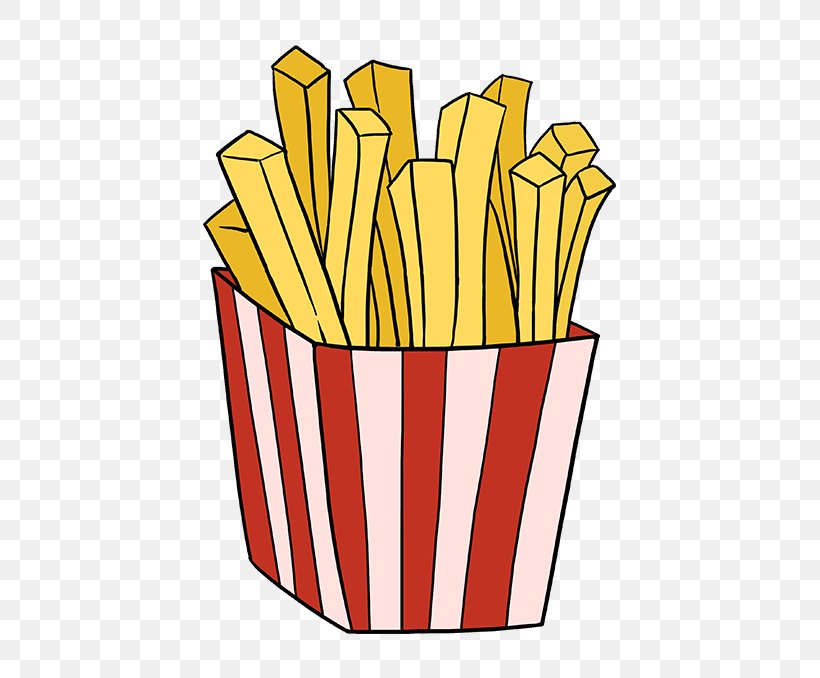 French Fries Drawing Hamburger Frying Image, PNG, 680x678px, French Fries, Baking Cup, Dish, Drawing, Fast Food Download Free