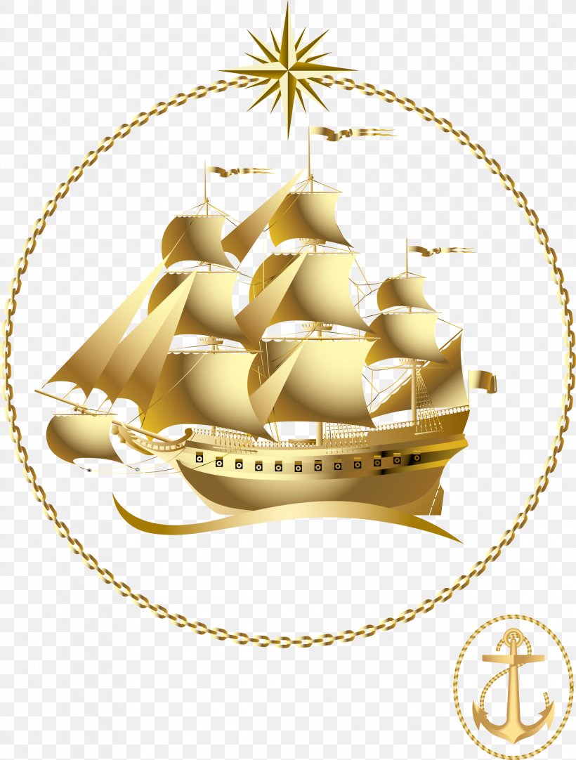Sailing Ship Boat Watercraft Clip Art, PNG, 2288x3021px, Ship, Boat, Christmas Decoration, Christmas Ornament, Gold Download Free