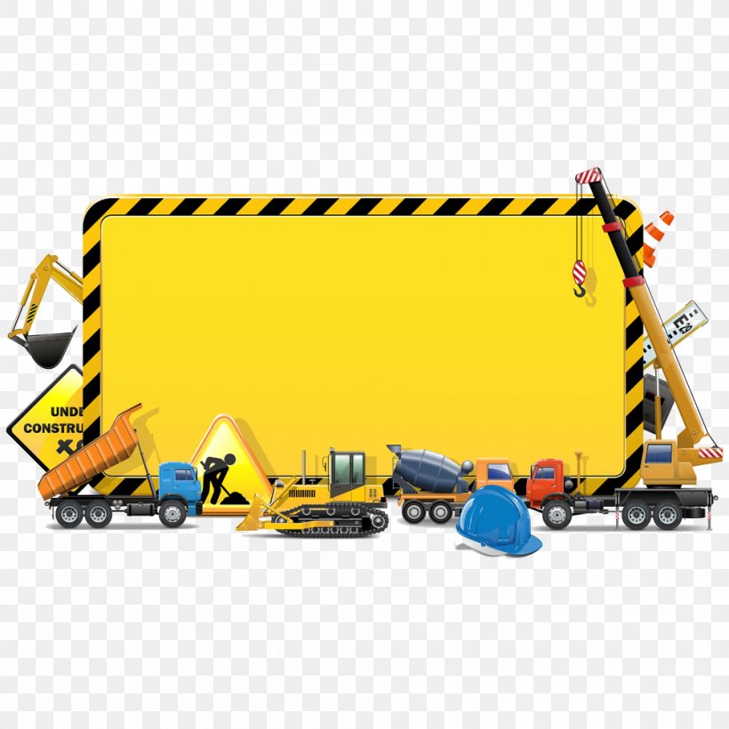 Architectural Engineering Heavy Equipment Royalty-free Illustration, PNG, 1000x1000px, Architectural Engineering, Area, Building, Bulldozer, Cement Mixers Download Free