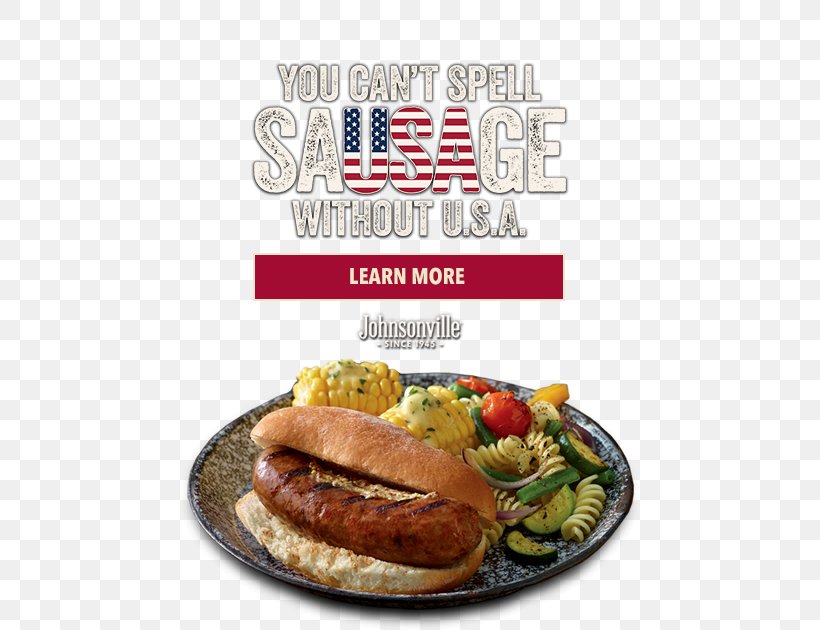 Johnsonville, LLC Full Breakfast Hamburger Sausage, PNG, 640x630px, Full Breakfast, Cuisine, Delicatessen, Dish, Fast Food Download Free