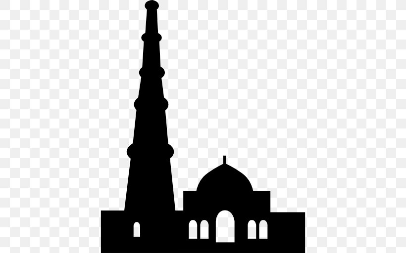 Qutb Minar Monument, PNG, 512x512px, Qutb Minar, Black And White, Delhi, Facade, India Download Free