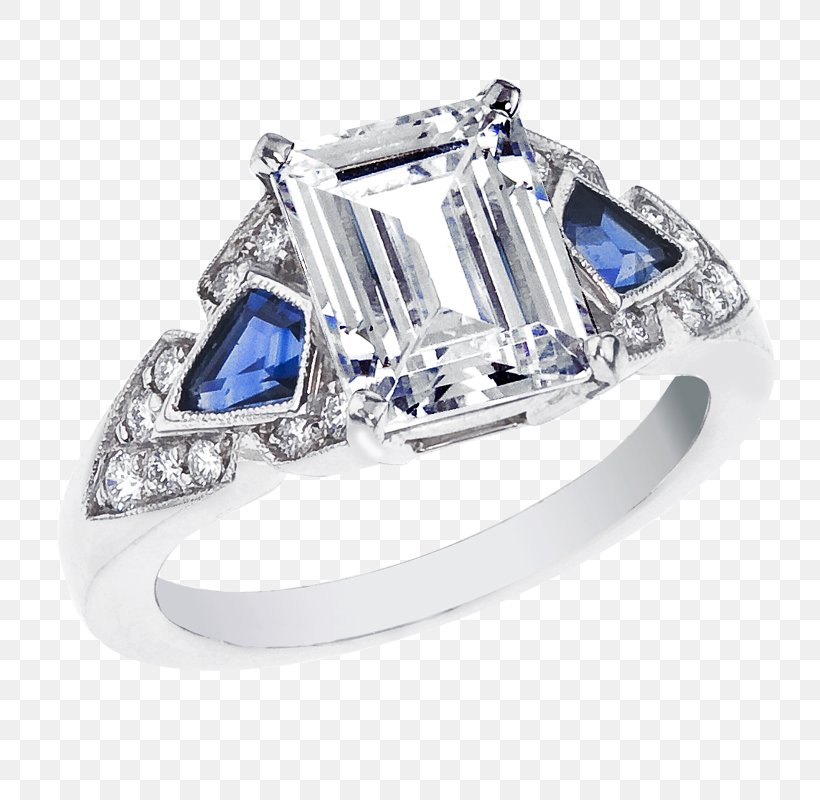 Sapphire Engagement Ring Art Deco Diamond Cut, PNG, 800x800px, Sapphire, Art Deco, Carat, Cut, Diamond Download Free