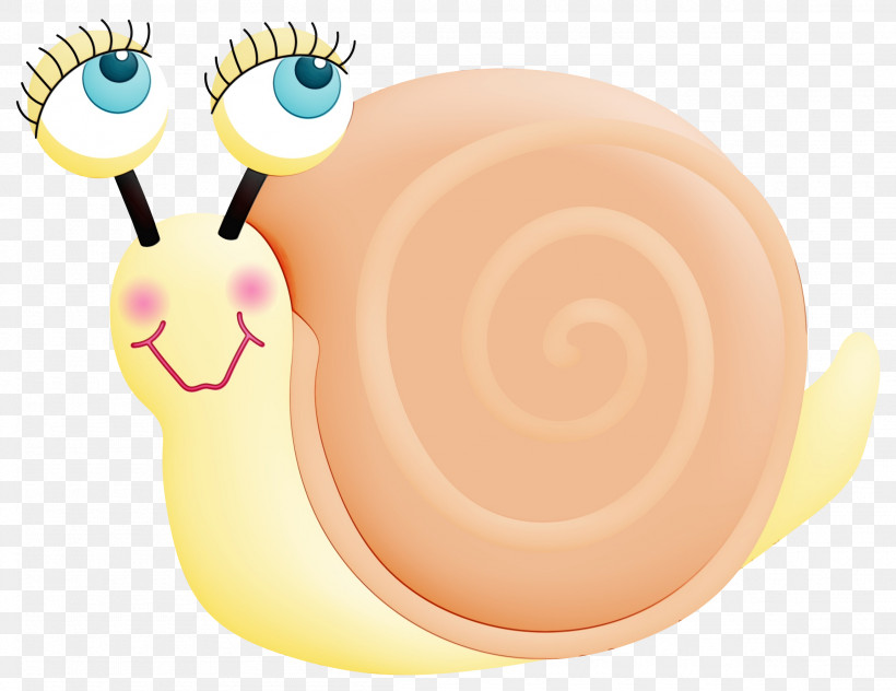 Cartoon Snail, PNG, 2305x1778px, Watercolor, Cartoon, Paint, Snail, Wet Ink Download Free