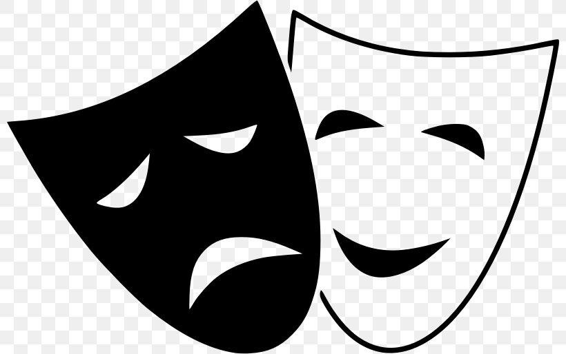Theatre Tragedy Mask Clip Art, PNG, 800x514px, Theatre, Actor, Art, Artwork, Black Download Free