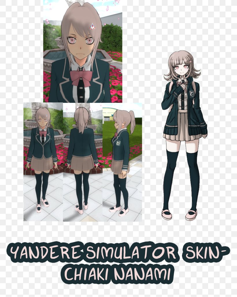 Yandere Simulator Danganronpa 2: Goodbye Despair Skin Video Game, PNG, 777x1028px, Watercolor, Cartoon, Flower, Frame, Heart Download Free