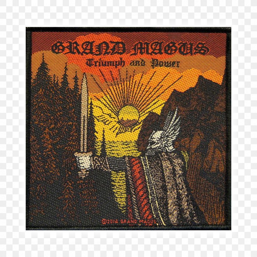 Triumph And Power Grand Magus Album Cover Embroidered Patch, PNG, 1000x1000px, Grand Magus, Advertising, Album, Album Cover, Arch Enemy Download Free
