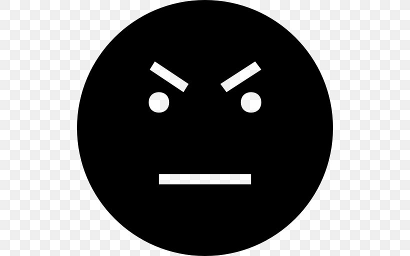 Emoticon Smiley Anger Emoji, PNG, 512x512px, Emoticon, Anger, Black And White, Emoji, Face Download Free