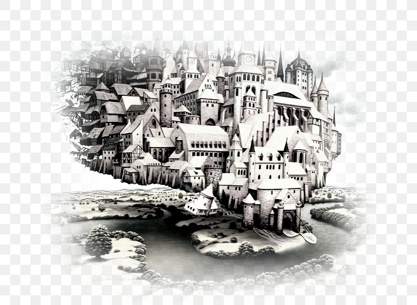 Jigsaw Puzzles Drawing Painting City Puzzle, PNG, 668x599px, Jigsaw Puzzles, Artwork, Black And White, City, Drawing Download Free