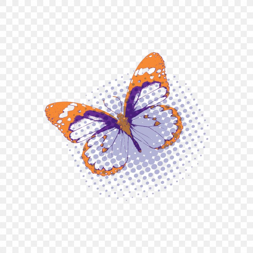 Monarch Butterfly Orange, PNG, 1024x1024px, Butterfly, Brush Footed Butterfly, Drawing, Insect, Invertebrate Download Free