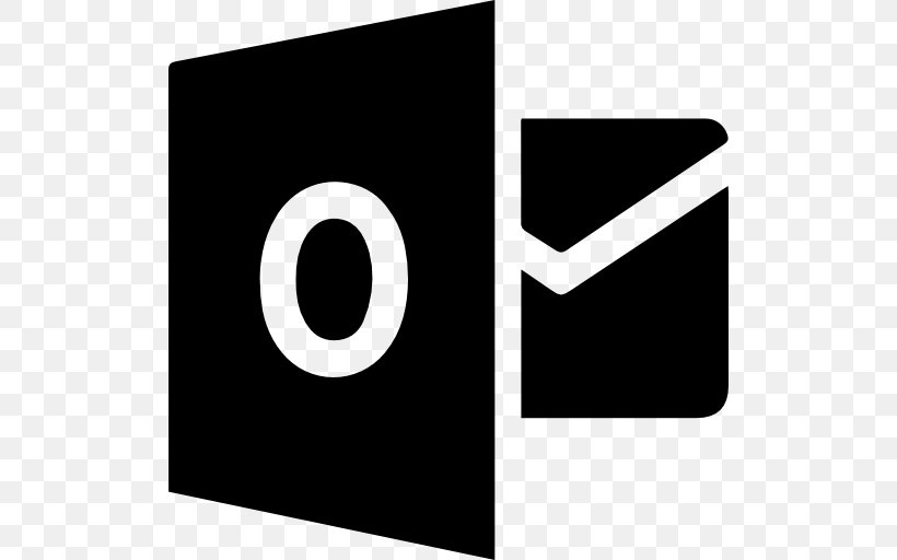 Outlook.com Microsoft Outlook Email, PNG, 512x512px, Outlookcom, Black And White, Brand, Email, Hotmail Download Free