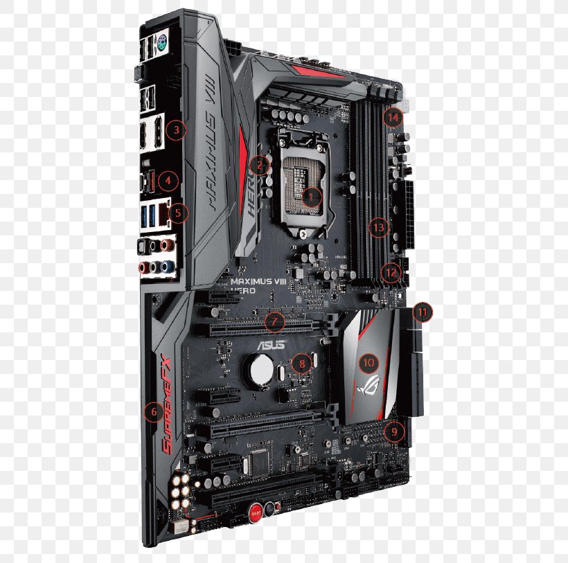 LGA 1151 Motherboard ASUS Maximus VIII Hero ATX, PNG, 462x813px, Lga 1151, Asus, Asus Maximus Viii Hero, Asus Rog Maximus Viii Hero Alpha, Atx Download Free