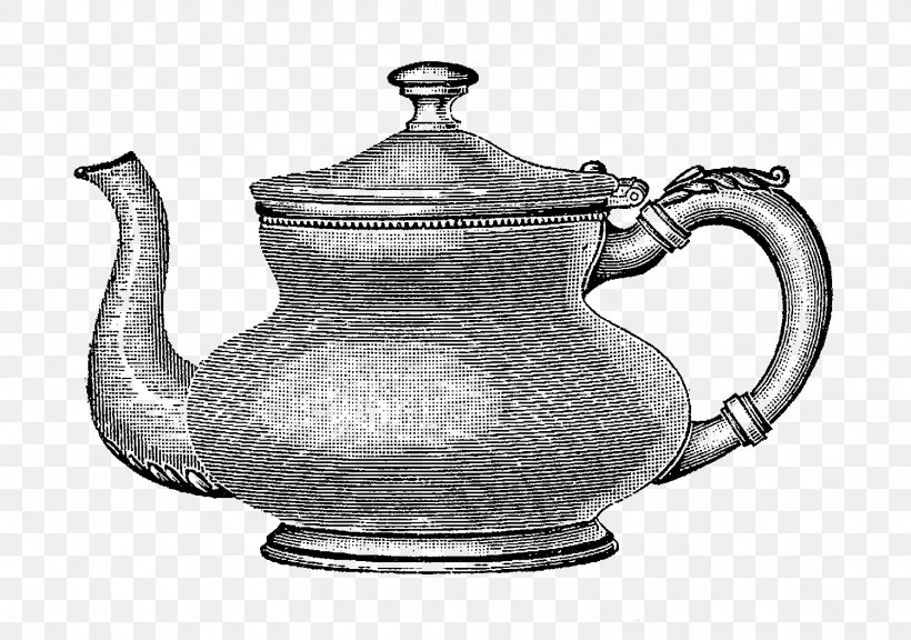 Teapot Kettle Clip Art, PNG, 1500x1054px, Teapot, Black And White, Coffee Pot, Coffeemaker, Drawing Download Free