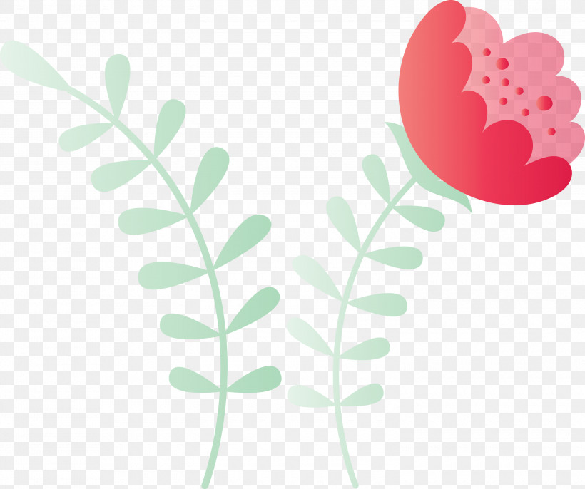 Leaf Flower Plant Branch Plant Stem, PNG, 3000x2513px, Spring Flower, Branch, Cartoon, Flower, Heart Download Free