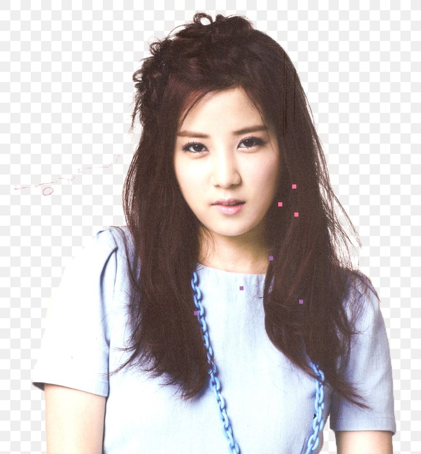 Park Cho-rong Long Hair Bangs Hair Coloring, PNG, 764x885px, Watercolor, Cartoon, Flower, Frame, Heart Download Free