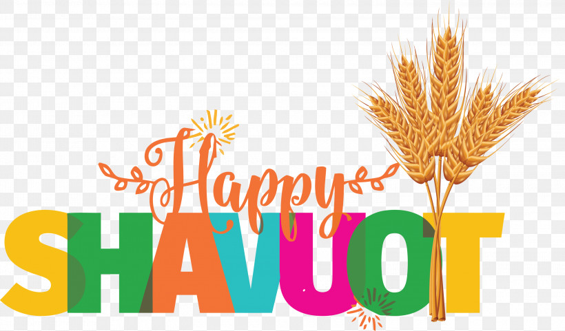 Happy Shavuot Feast Of Weeks Jewish, PNG, 3000x1762px, Happy Shavuot, Commodity, Grasses, Jewish, Logo Download Free