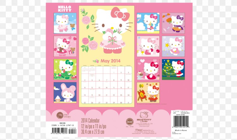 Hello Kitty Calendar Date Paper, PNG, 956x565px, 2016, 2018, Hello Kitty, Calendar, Calendar Date Download Free
